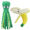Dog Squeaky Octopus Toys with Banana